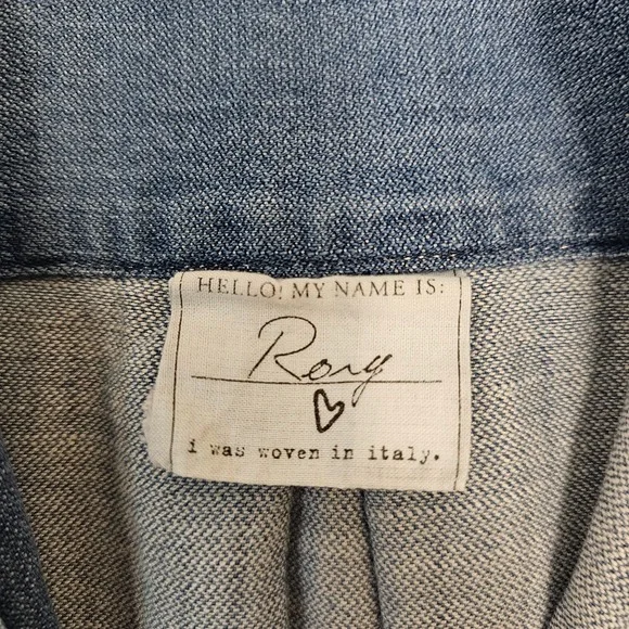 Frank & Eileen Womens XL Rory Chambray Shirt Dress Tattered Italian Cotton USA - Picture 4 of 16